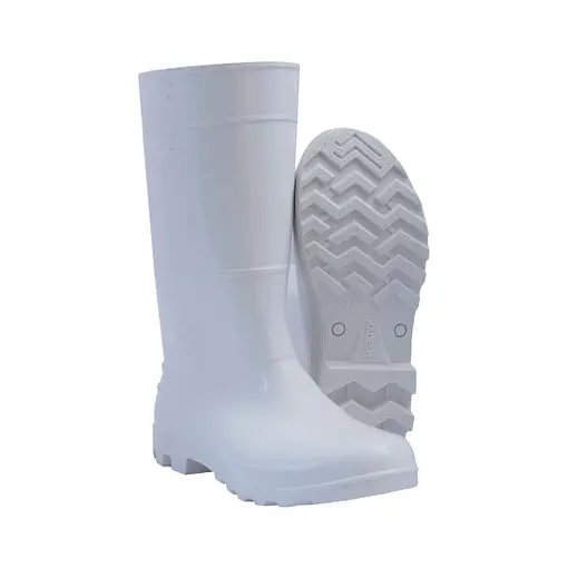 Bota Lluvia PVC Trabajo Blanco