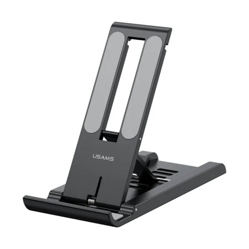 Soporte Teléfono/Tablet Plegable con Resorte Negro