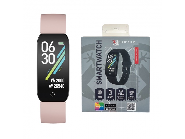 Smartwatch XZZ-SW-01/R – Negro/Rosado i