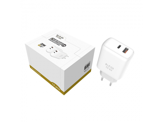 Caja BLOOX TO GO con 12 Cargadores de Pared A+C 3A 20W