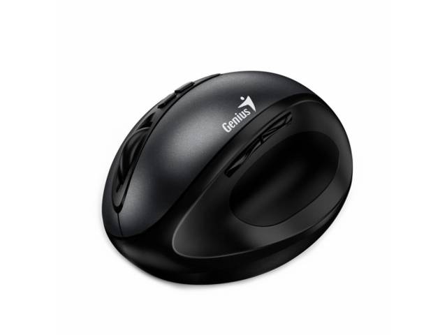 Mouse inalámbrico Vertical Ergo 8300S Ergonómico Silencioso Negro Genius
